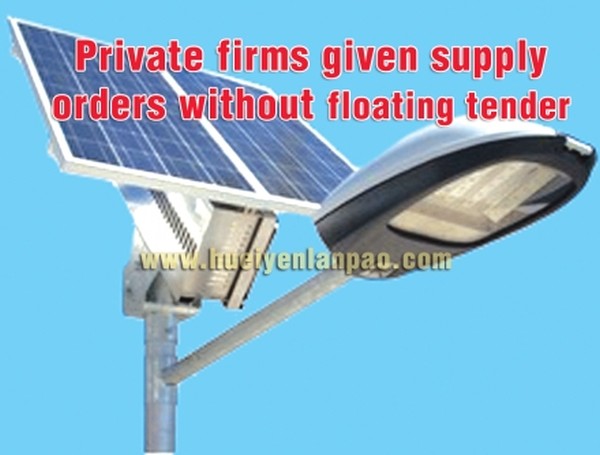 Private firms given supply order without floating tenders