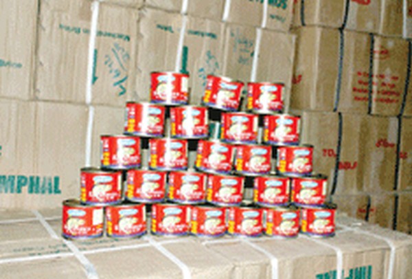 Canned fish cartaons seized