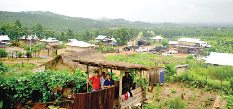 Hollenphai village where Myanmar army attempted to set up a camp