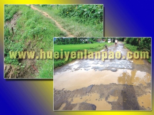 (below) The water-logged main road connectiing Moirang and Ithai : (above) The main road connecting Pombikhok, Napat and Tangjeng is no better than a mule track