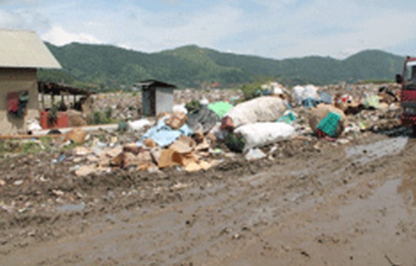 Waste material dumping site