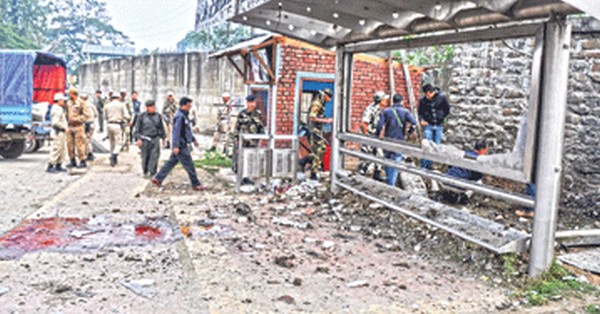 Gory sight after the blast that claimed two lives