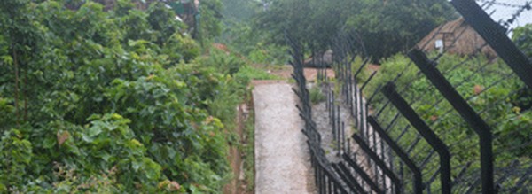 The fencing that has come up along the border