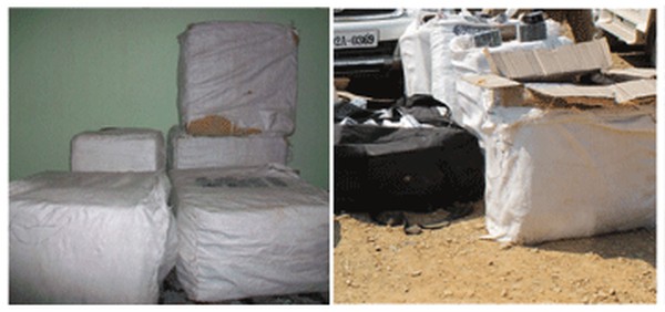 (L to R) The drugs seized from Tulihal airport and the ones seized at Pallel