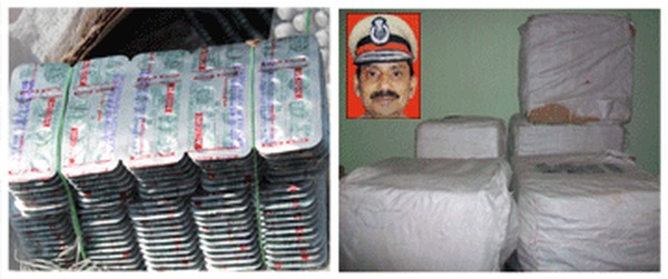 The drugs seized at Pallel and Tulihal and inset the DGP