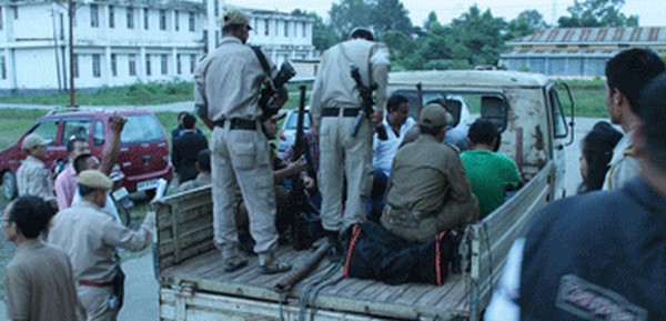 The five accused being taken