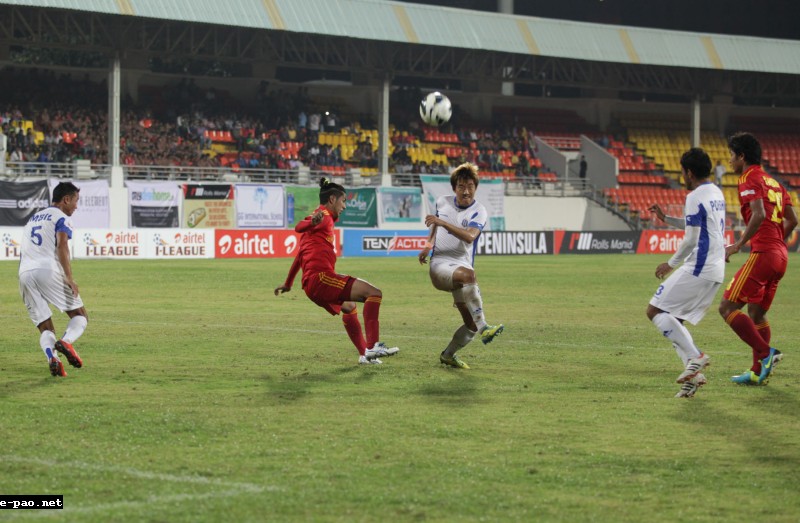 An action during the match between Rangdajied United and Pune FC