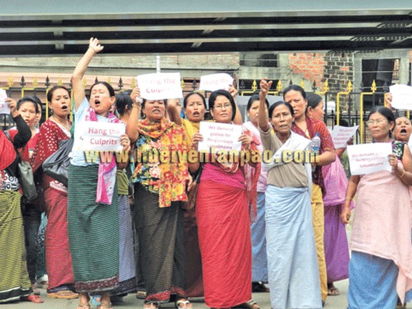  several women organizations shouting slogans