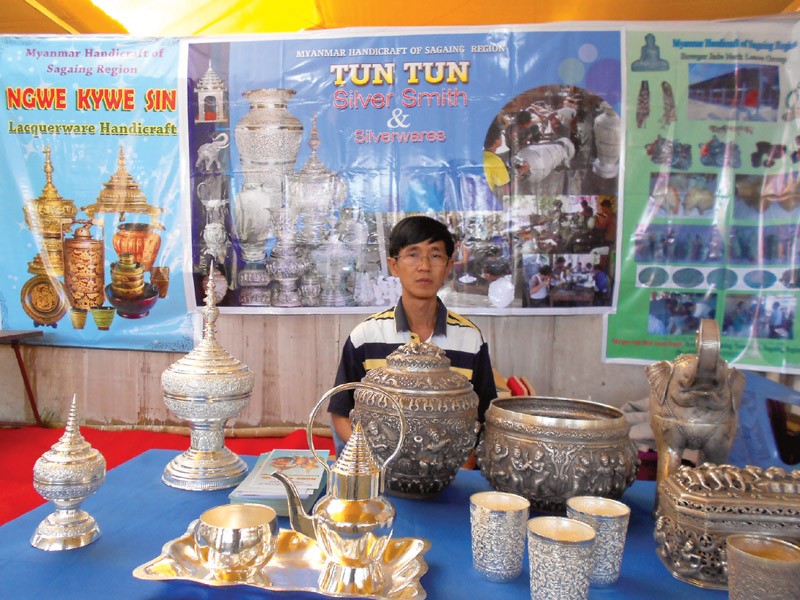 A stall of Myanmar Handicraft of Sagaing Region at Manipur Sangai Festival