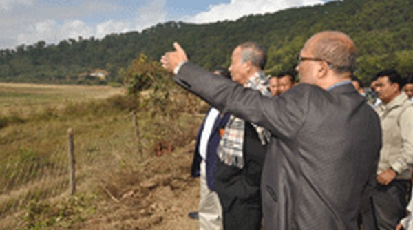CM inspecting the proposed site