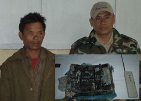 The accused and inset the explosives found