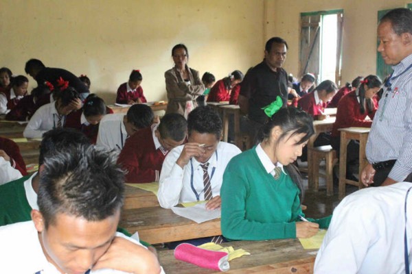 Students appearing in the National Talent Search Examination conducted Under the supervision of District Liaison Officer of ZEO Chandel,