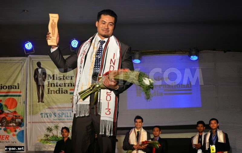 Hukupa Thulu-o seen emerging after crowning Mister International India 2013