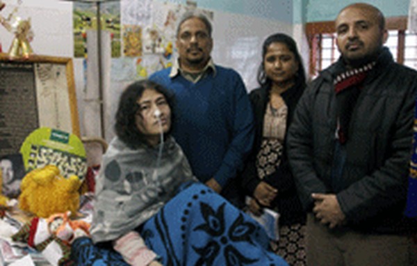 The AII team with Irom Sharmila