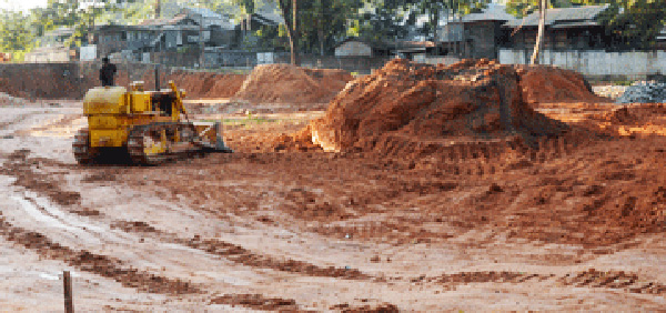 File pic of work going on at the site of the ICP, which Myanmar claims falls in their territory 