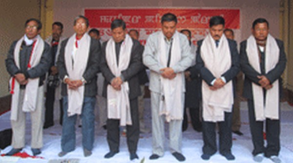 MPP leaders praying 
