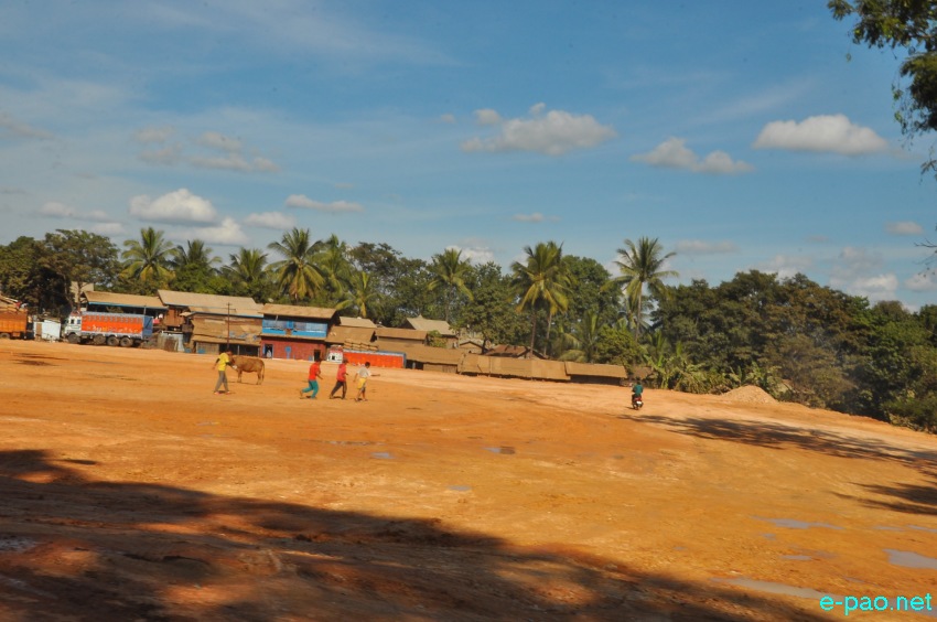 Site where Integrated Check Post (ICP) is being constructed at Moreh, (Border town - India-Myanmar) :: December 7 2013