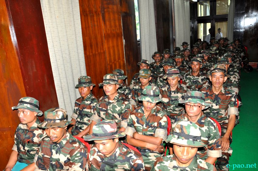 155 cadres of four different underground groups 'Surrendering / Home Coming Ceremony' at 1st MR, Imphal  :: 09 September 2013