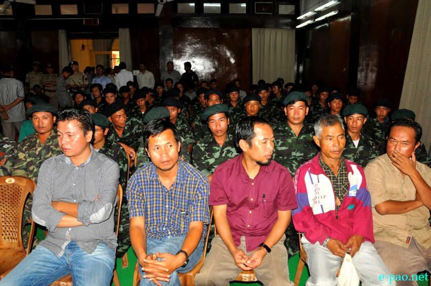 155 cadres of four different underground groups 'Surrendering / Home Coming Ceremony' at 1st MR, Imphal  :: 09 September 2013