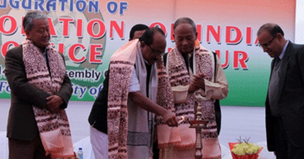 Union Minister of CAF and PD lighting the inaugural lamp