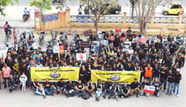 BOBMC bikers protesting against racial discrimination
