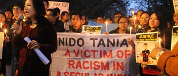 Candlelight vigil for the late Nido Tania at Delhi