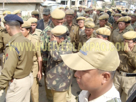 Aggrieved Home Guards marching towards Assembly