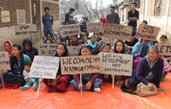 Sit-in-protest at Nagaram 
