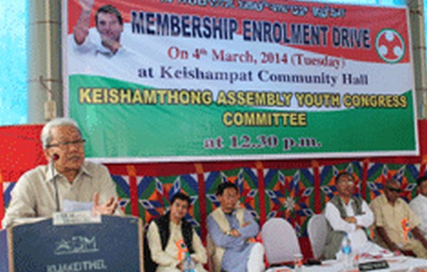 Dy-CM Gaikhangam speaks at the Youth Enrolment Programme 