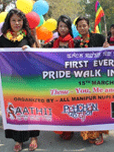 Participants at the pride Walk