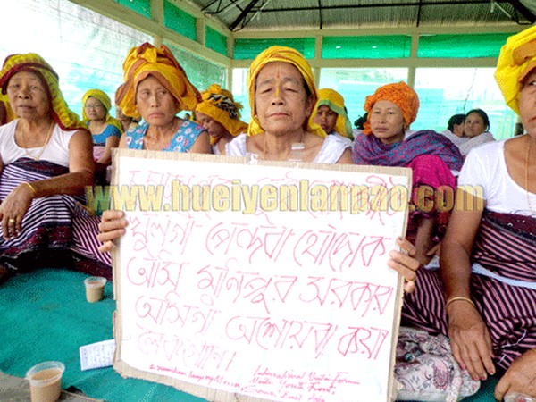 Sit-in by residents of Tuibong Meetei village, Churachandpur
