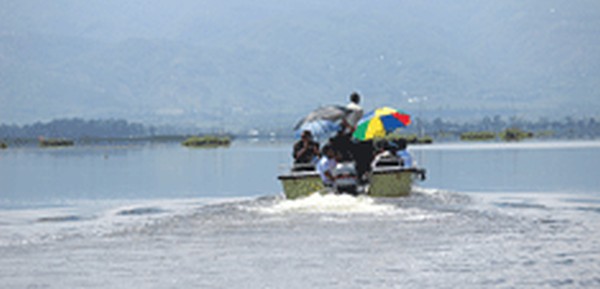 A trial run during the in-land water transport complexes inauguration