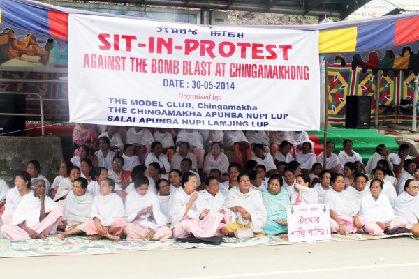 Protest staged against Singjamei blast