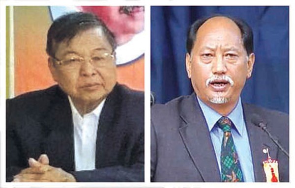File: Prof Gangmumei Kamei (Left) and Neiphiu Rio (R)