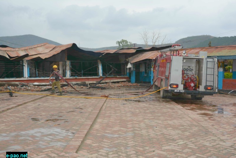 Fire at Kendra Vidyalaya (Central School) at Lamphelpat 