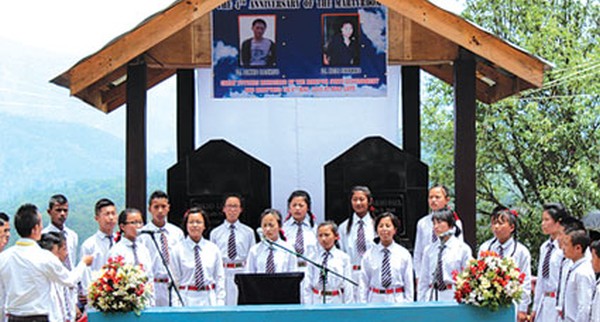 Naga public and students pay homage to Neli Chakho and Dikho Loshou on May 6 2014