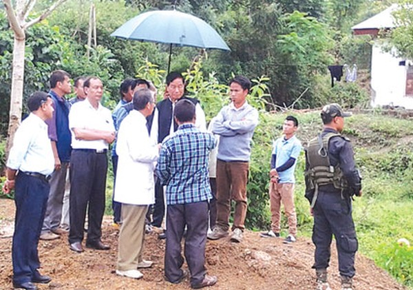 Phungzathang inspects site for the medical college in Churachandpur