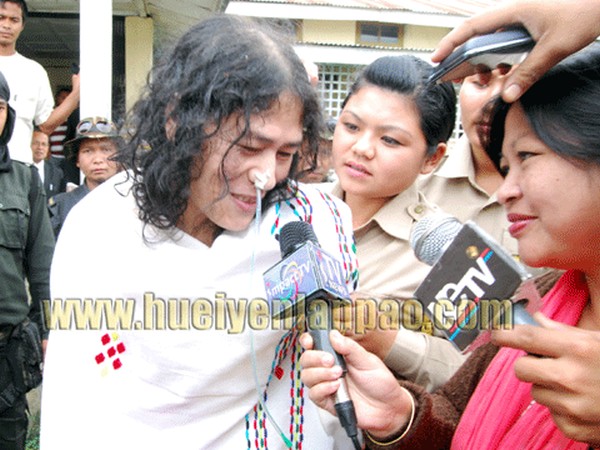 Irom Sharmila talking to Media 