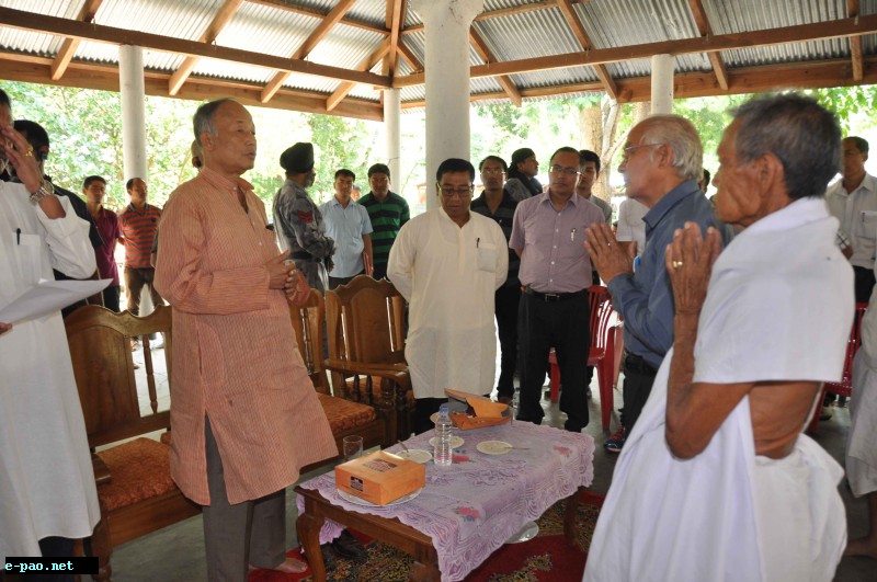 Chief Minister, Manipur , Okram Ibobi inspected Kaina Shri Shri Govindajee Tourist Complex on June 04 2014