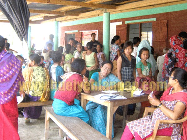 Mega health camp at Mayang Imphal Samusang