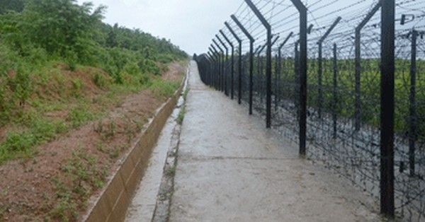 File pic of the fencing at the Indo-Myanmar border