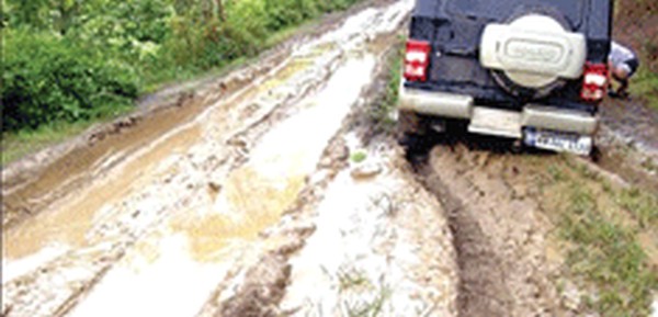 The pathetic state of the Tadubi road