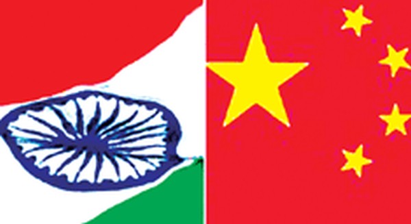 Flag of India and China