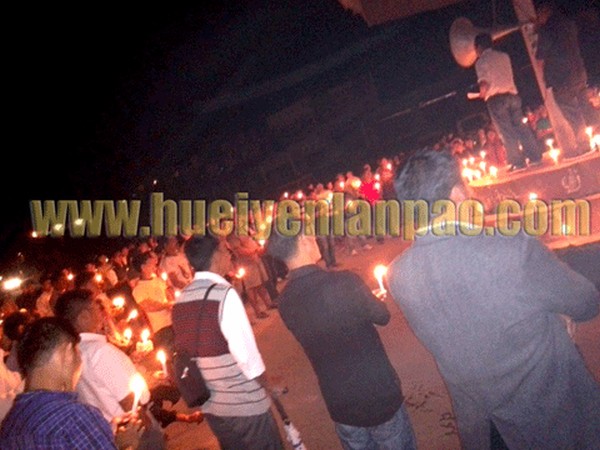 Candle light vigil in memory of Salouni