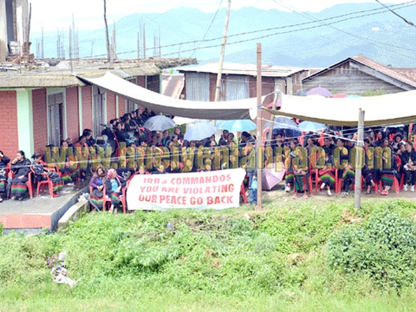 Womenfolk staged sit-in against promulgation of CrPC in Ukhrul