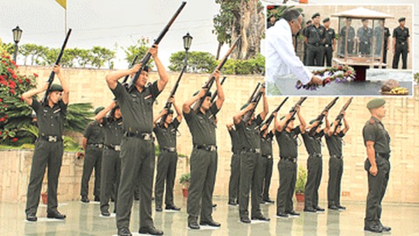 Manipur Rifles jawans give salute