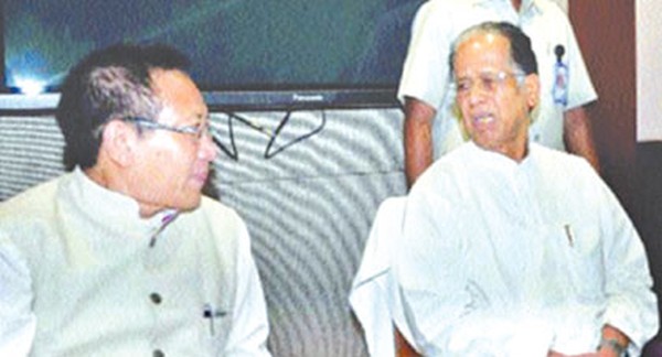 Nagaland and Assam Chief Ministers at the meeting