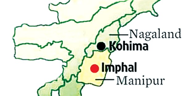 Map of Nagaland and Manipur