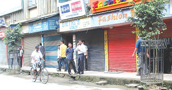 File pic of shops remaining closed when the curfew was on