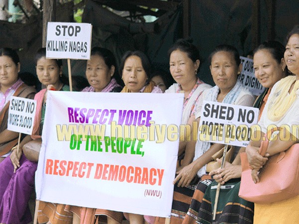 Naga Women Union (NWU) stage protest in hills
